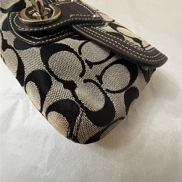 Coach Y2K Black and Gray Signature Wristlet